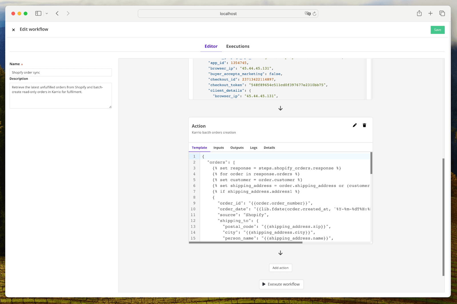 Karrio Workflow Execution